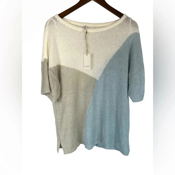 NWT Wishlist Tri-color stripe Sweter Size M - Picture 1 of 11